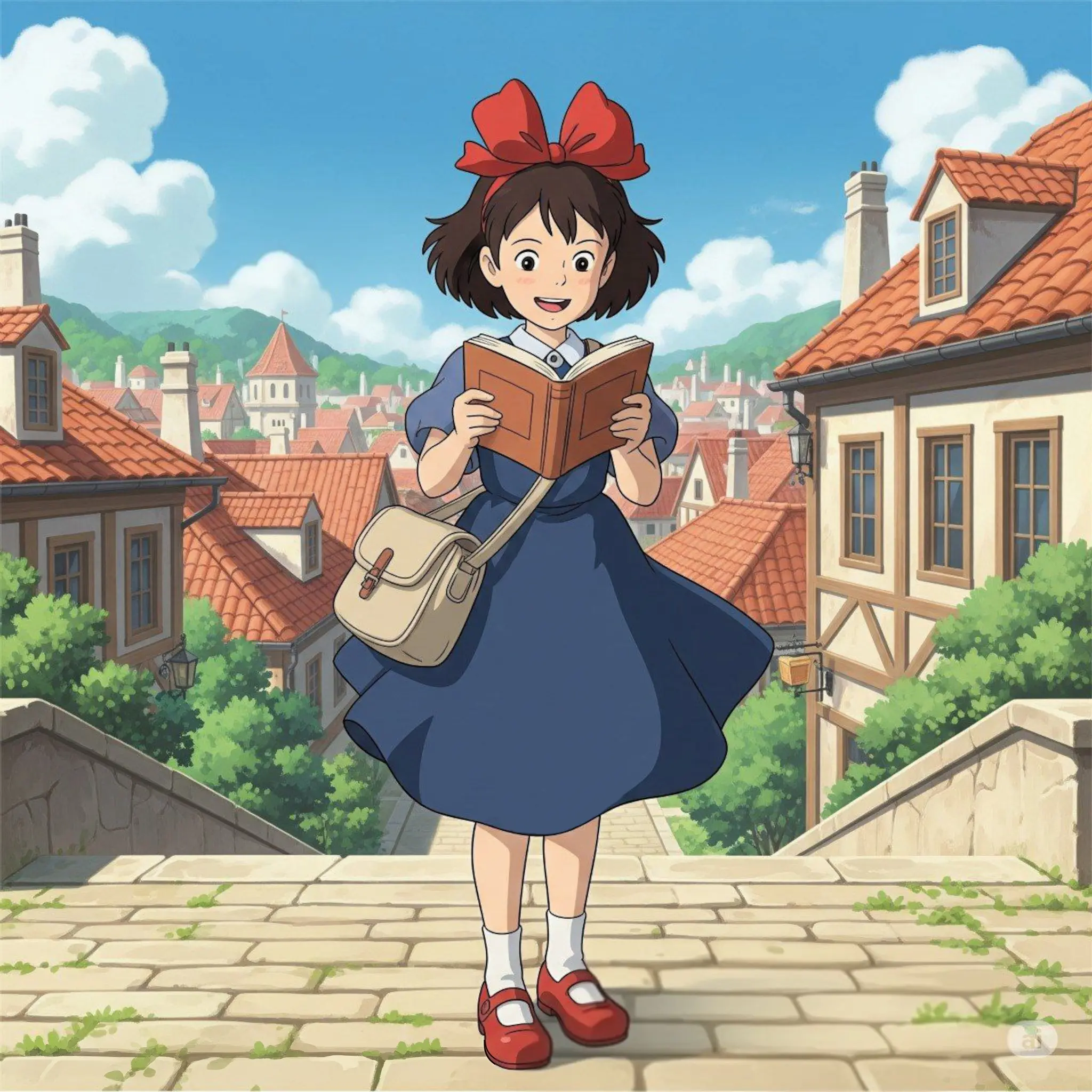 Учні з книгами або комп'ютерами